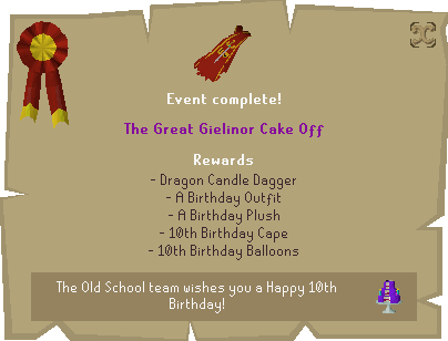 Birthday Event Rewards